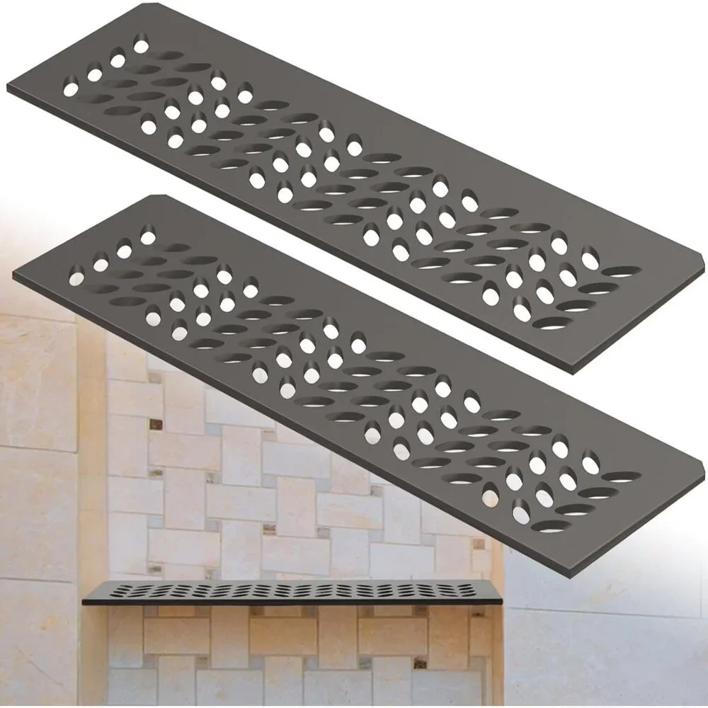 2Pk Aluminum Shower Niche Shelf Bronze 5/32